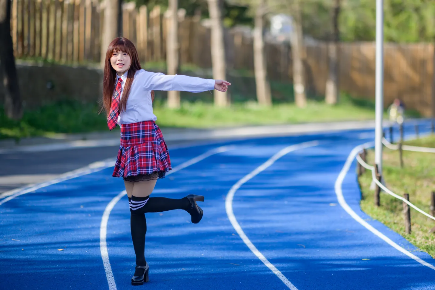 [Mzsock] NO.233 Student uniform high heels street photography#[105P]-101