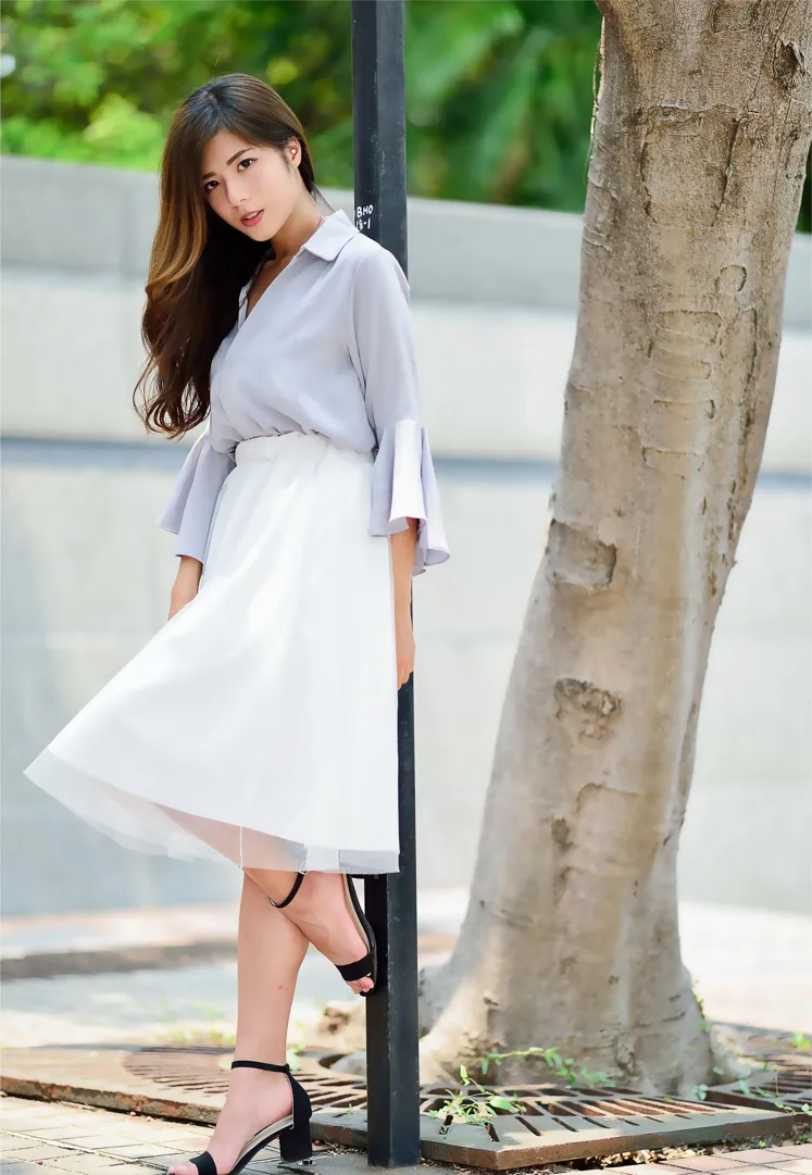 [Mzsock] NO.145 Fang Weizhen’s elegant long skirt with high legs street photography#[105P]-86